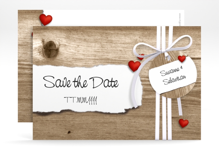 Save the Date-Karte Hochzeit Reichenhall A6 Karte quer braun