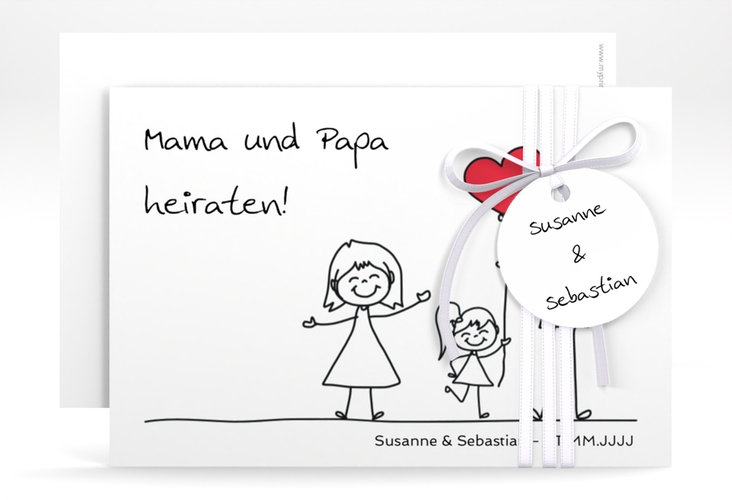 Save the Date-Karte Familia A6 Karte quer hochglanz