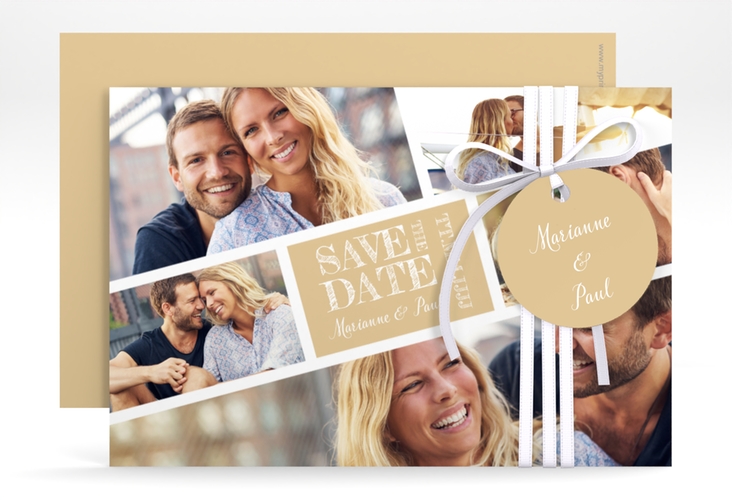 Save the Date-Karte Rise A6 Karte quer beige