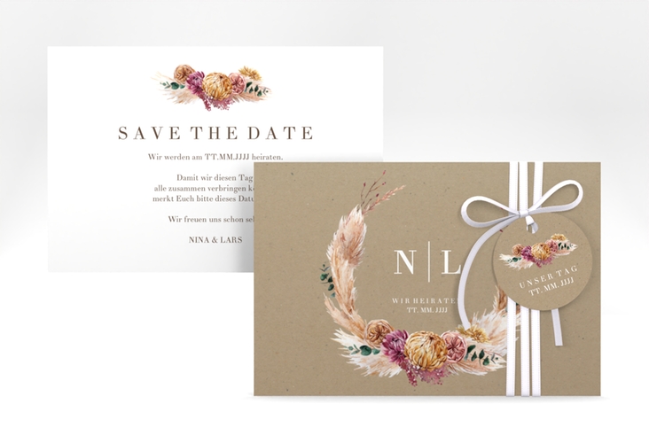 Save the Date-Karte Bohochic A6 Karte quer