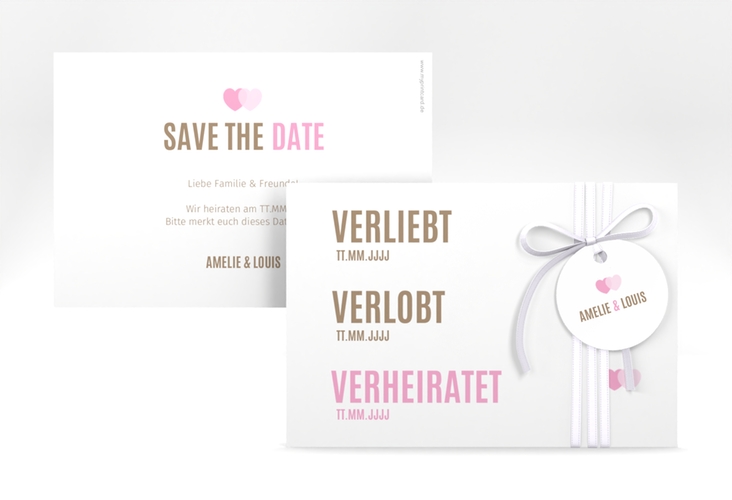 Save the Date-Karte Couple A6 Karte quer hochglanz