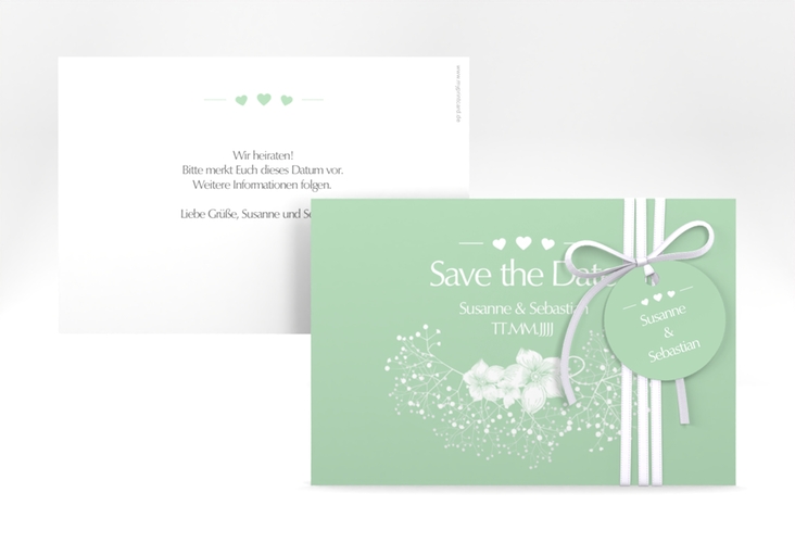 Save the Date-Karte Hochzeit Jena A6 Karte quer mint