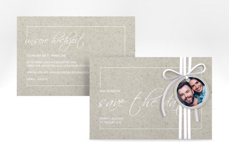 Save the Date-Karte Simple Line A6 Karte quer hochglanz