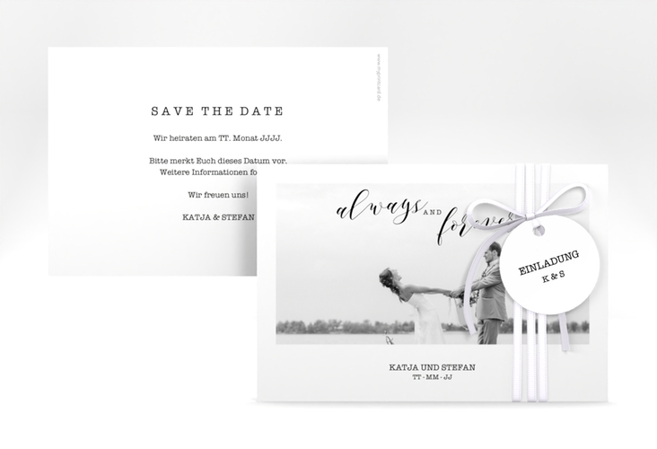 Save the Date-Karte Photoframe A6 Karte quer