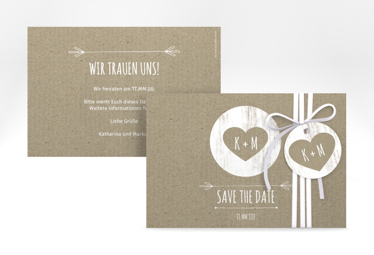 Save the Date-Karte Shabby A6 Karte quer