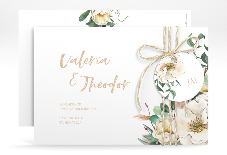 Save the Date-Karte Ivory A6 Karte quer