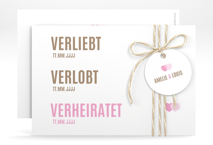 Save the Date-Karte Couple A6 Karte quer hochglanz