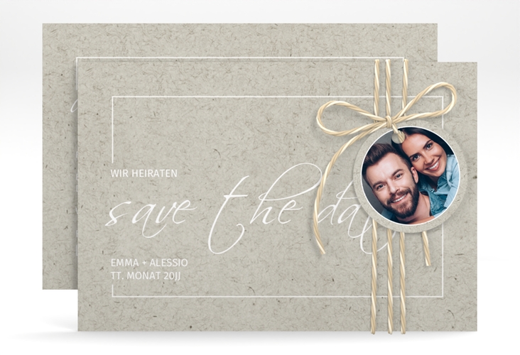 Save the Date-Karte Simple Line A6 Karte quer hochglanz