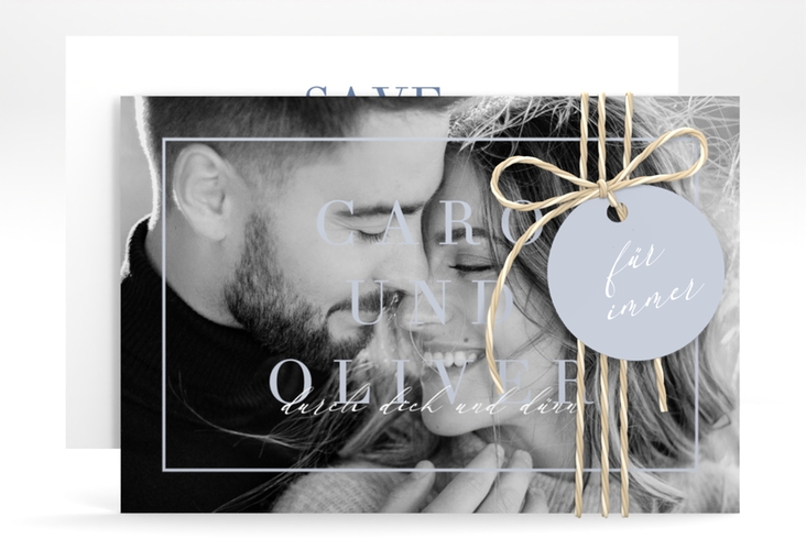 Save the Date-Karte Moment A6 Karte quer blau