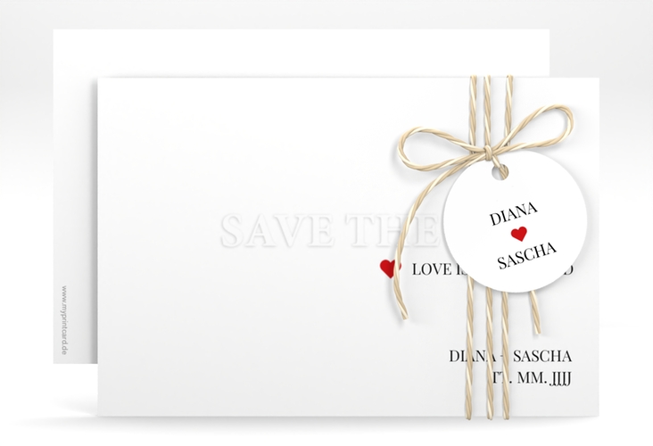 Save the Date-Karte Embossing A6 Karte quer