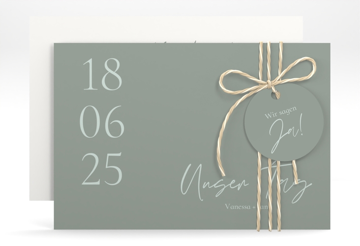 Save the Date-Karte Day A6 Karte quer mit Datum im minimalistischen Design