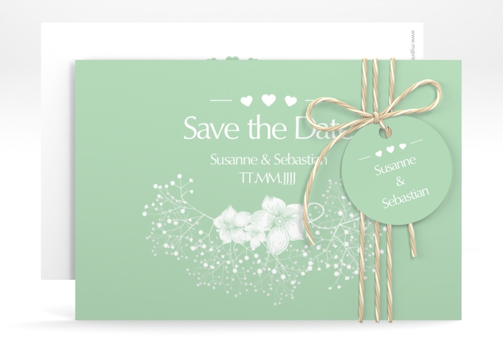 Save the Date-Karte Hochzeit Jena A6 Karte quer mint