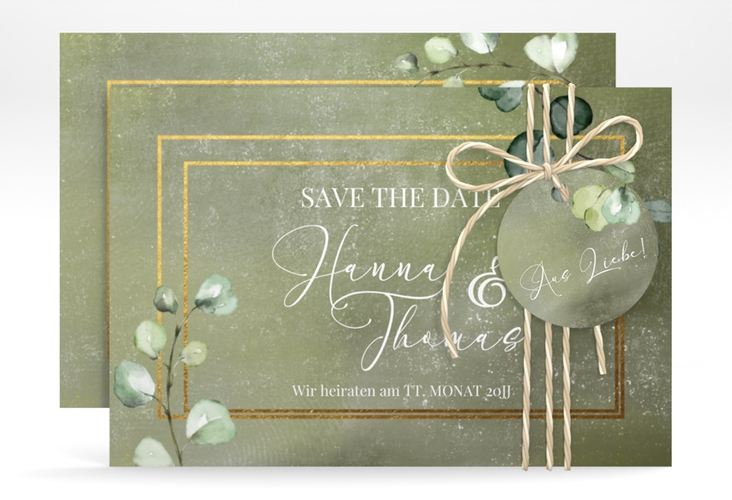 Save the Date-Karte Jade A6 Karte quer