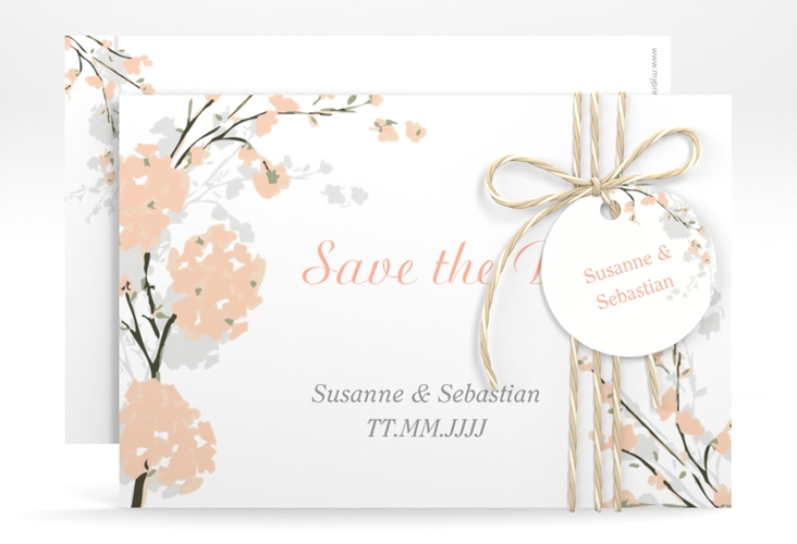 Save the Date-Karte Hochzeit Salerno A6 Karte quer apricot