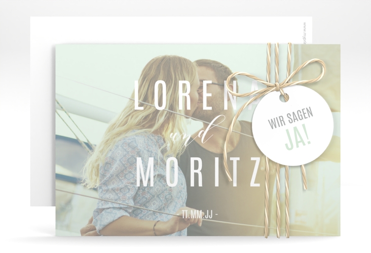 Save the Date-Karte Memory A6 Karte quer mint hochglanz