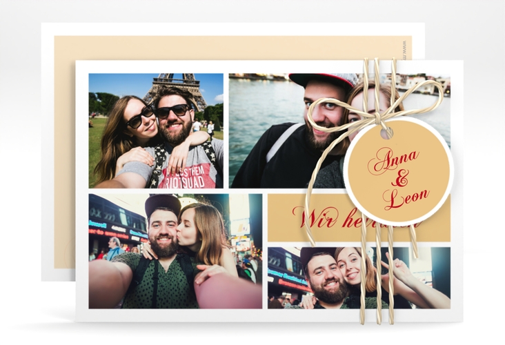 Save the Date-Karte Collage A6 Karte quer