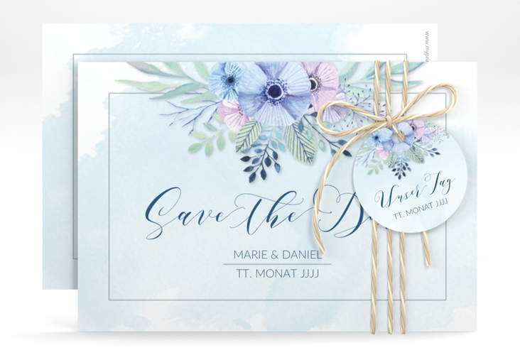 Save the Date-Karte Hochzeit Surfinia A6 Karte quer