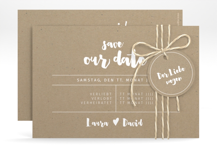 Save the Date-Karte Letterbox A6 Karte quer hochglanz