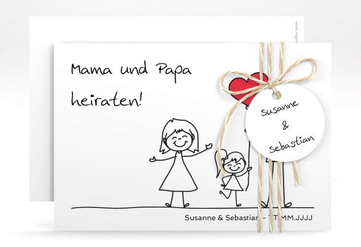 Save the Date-Karte Familia A6 Karte quer hochglanz