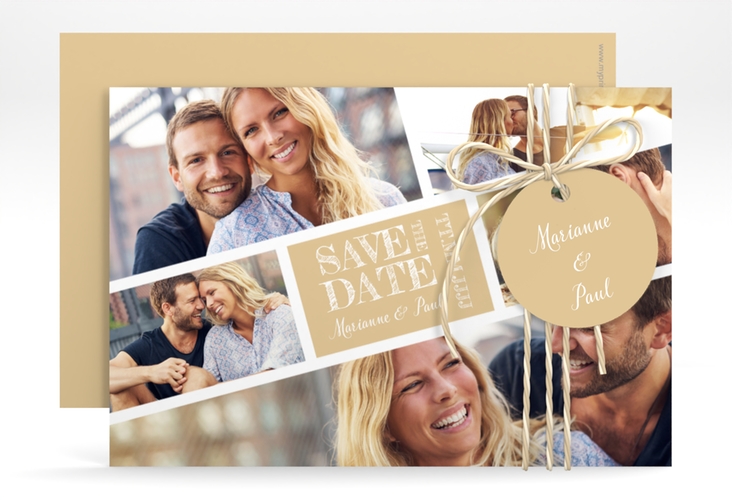 Save the Date-Karte Rise A6 Karte quer beige