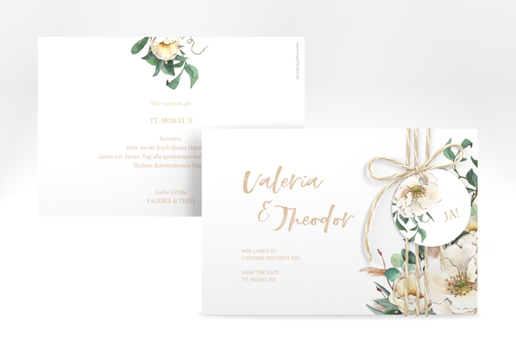 Save the Date-Karte Ivory A6 Karte quer