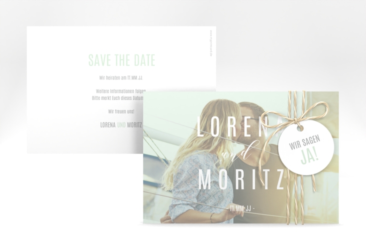 Save the Date-Karte Memory A6 Karte quer mint hochglanz