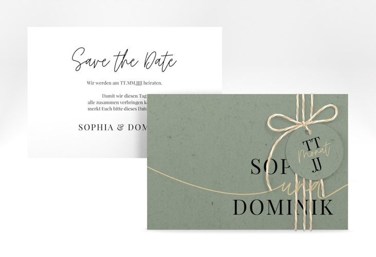 Save the Date-Karte Easy A6 Karte quer im modernen minimalistischen Design