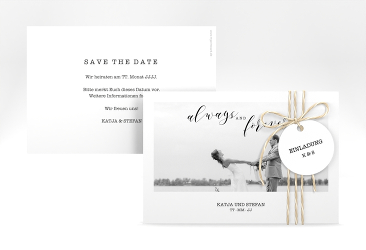 Save the Date-Karte Photoframe A6 Karte quer