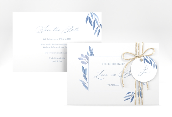 Save the Date-Karte Classicblue A6 Karte quer