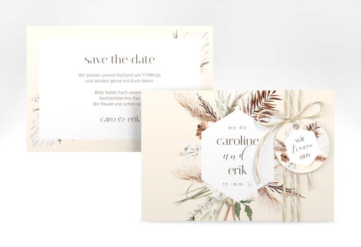 Save the Date-Karte Bohemian A6 Karte quer