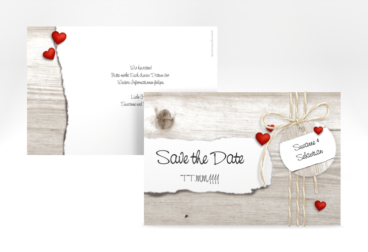 Save the Date-Karte Hochzeit Reichenhall A6 Karte quer weiss