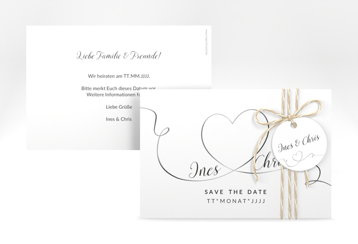 Save the Date-Karte Hochzeit Dolce A6 Karte quer