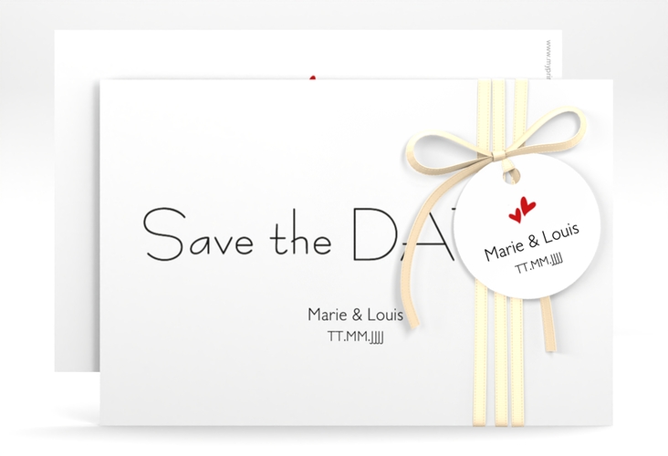 Save the Date-Karte Hochzeit Twohearts A6 Karte quer