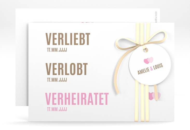 Save the Date-Karte Couple A6 Karte quer hochglanz