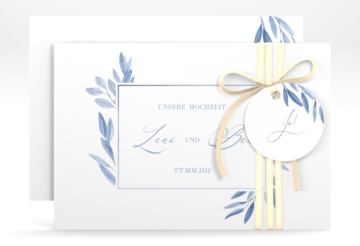 Save the Date-Karte Classicblue A6 Karte quer