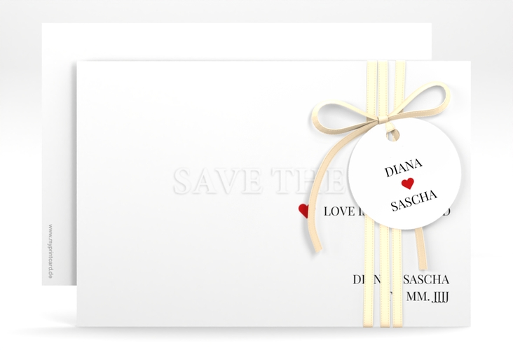 Save the Date-Karte Embossing A6 Karte quer