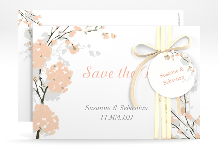 Save the Date-Karte Hochzeit Salerno A6 Karte quer apricot