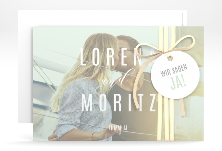 Save the Date-Karte Memory A6 Karte quer mint hochglanz