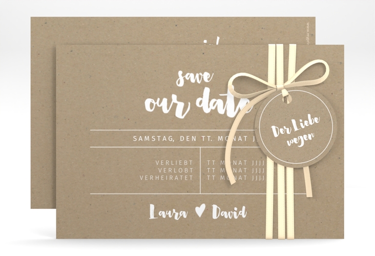 Save the Date-Karte Letterbox A6 Karte quer hochglanz