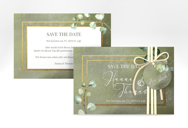 Save the Date-Karte Jade A6 Karte quer