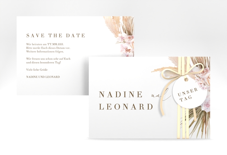 Save the Date-Karte Nude A6 Karte quer