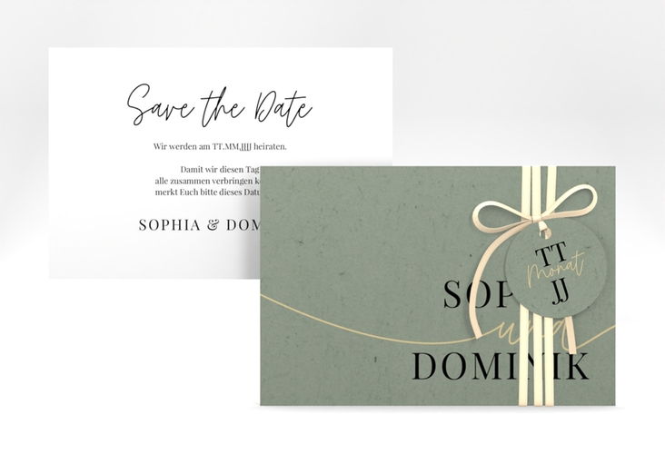 Save the Date-Karte Easy A6 Karte quer im modernen minimalistischen Design