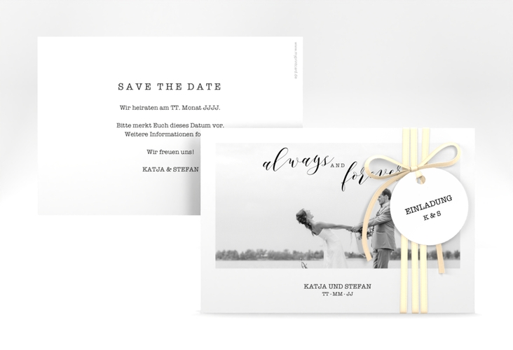 Save the Date-Karte Photoframe A6 Karte quer