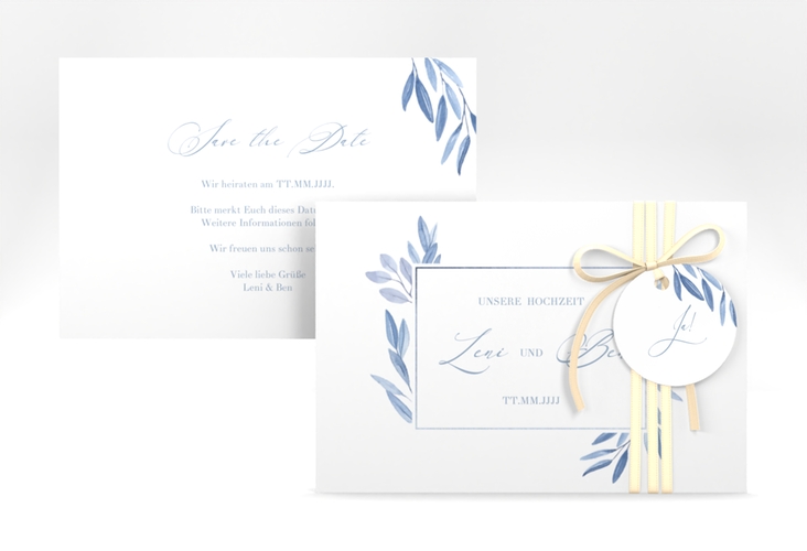 Save the Date-Karte Classicblue A6 Karte quer