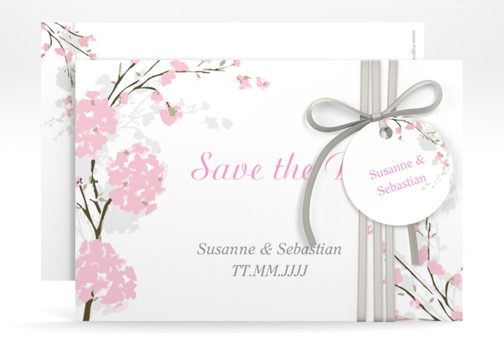 Save the Date-Karte Hochzeit Salerno A6 Karte quer rosa