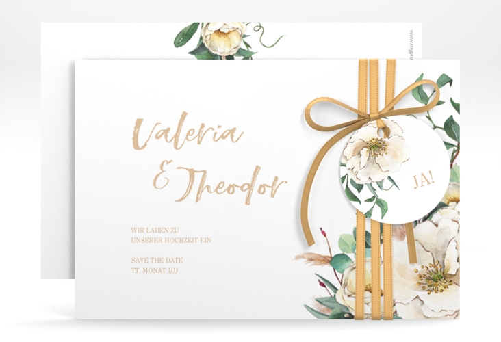 Save the Date-Karte Ivory A6 Karte quer