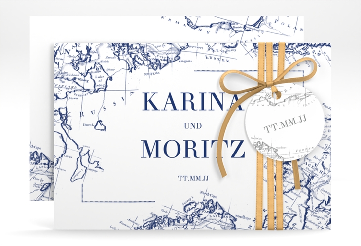 Save the Date-Karte Voyage A6 Karte quer