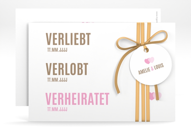 Save the Date-Karte Couple A6 Karte quer hochglanz