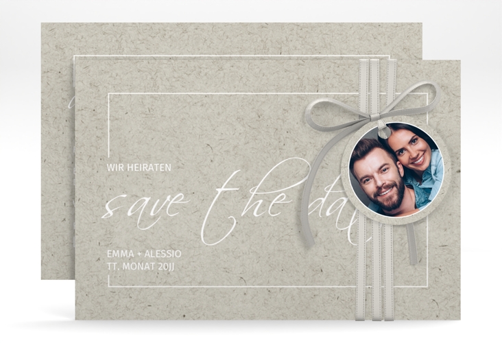 Save the Date-Karte Simple Line A6 Karte quer hochglanz