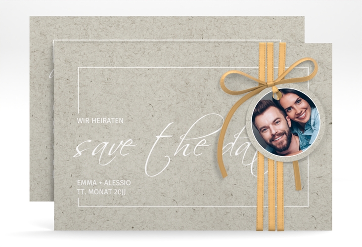 Save the Date-Karte Simple Line A6 Karte quer hochglanz